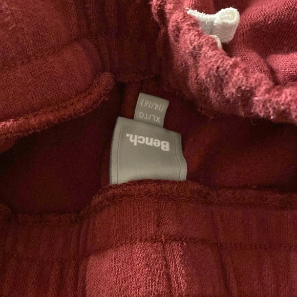 Burgundy Bench Joggers - Picture 2 of 3